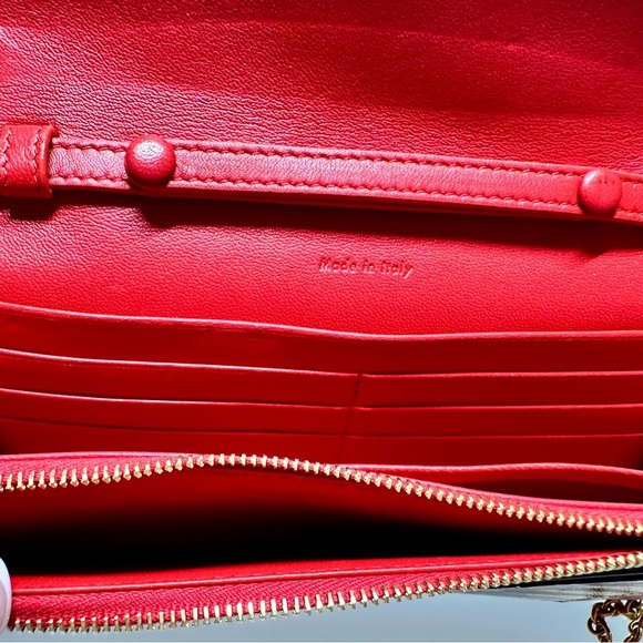 Celine Tricolor Pocket Envelope Wallet on Chain - Picture 5 of 11